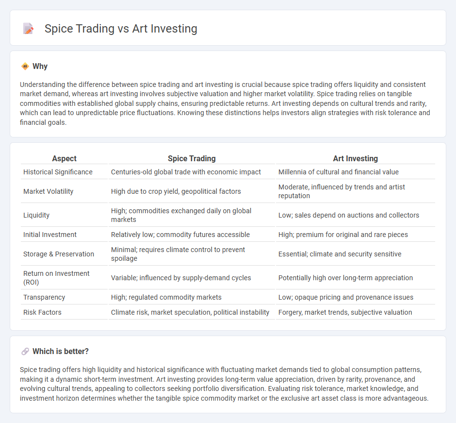 Spice Trading vs Art Investing in Investment