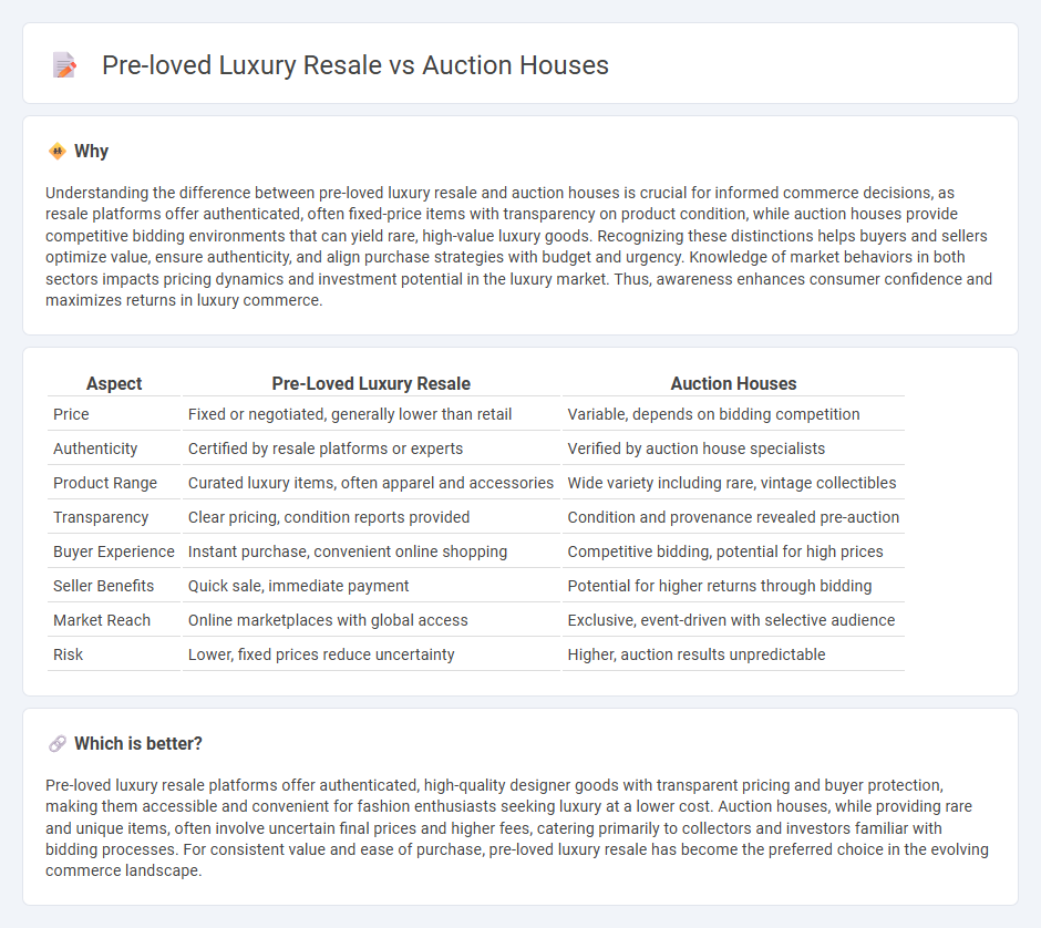 Pre-Loved Luxury Resale vs Auction Houses in Commerce