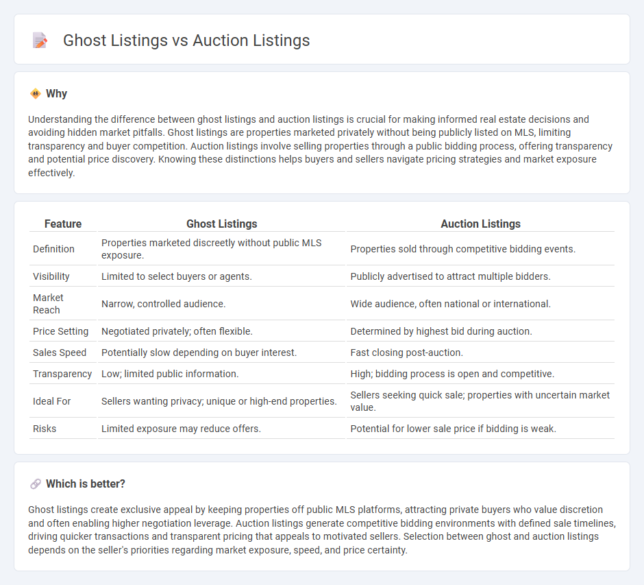 Ghost Listings vs Auction Listings in Real Estate