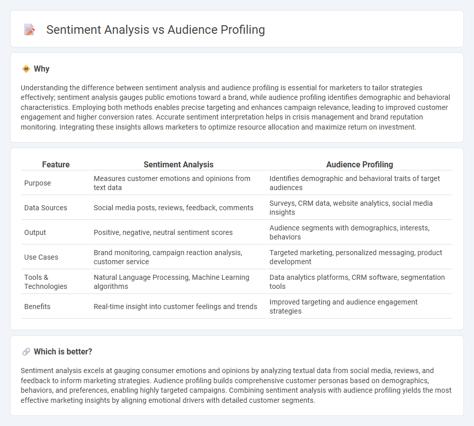Sentiment Analysis vs Audience Profiling in Marketing