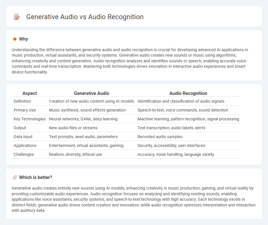 Generative Audio vs Audio Recognition in Technology