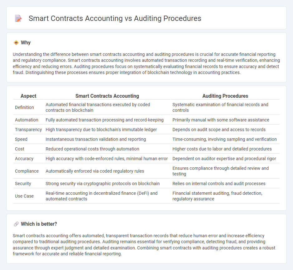 Smart Contracts Accounting vs Auditing Procedures in Accounting