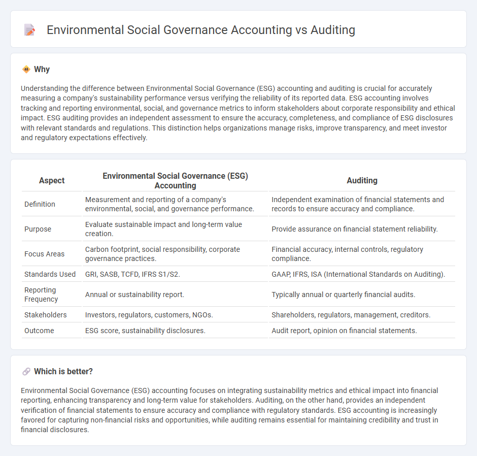 Environmental Social Governance Accounting vs Auditing in Accounting
