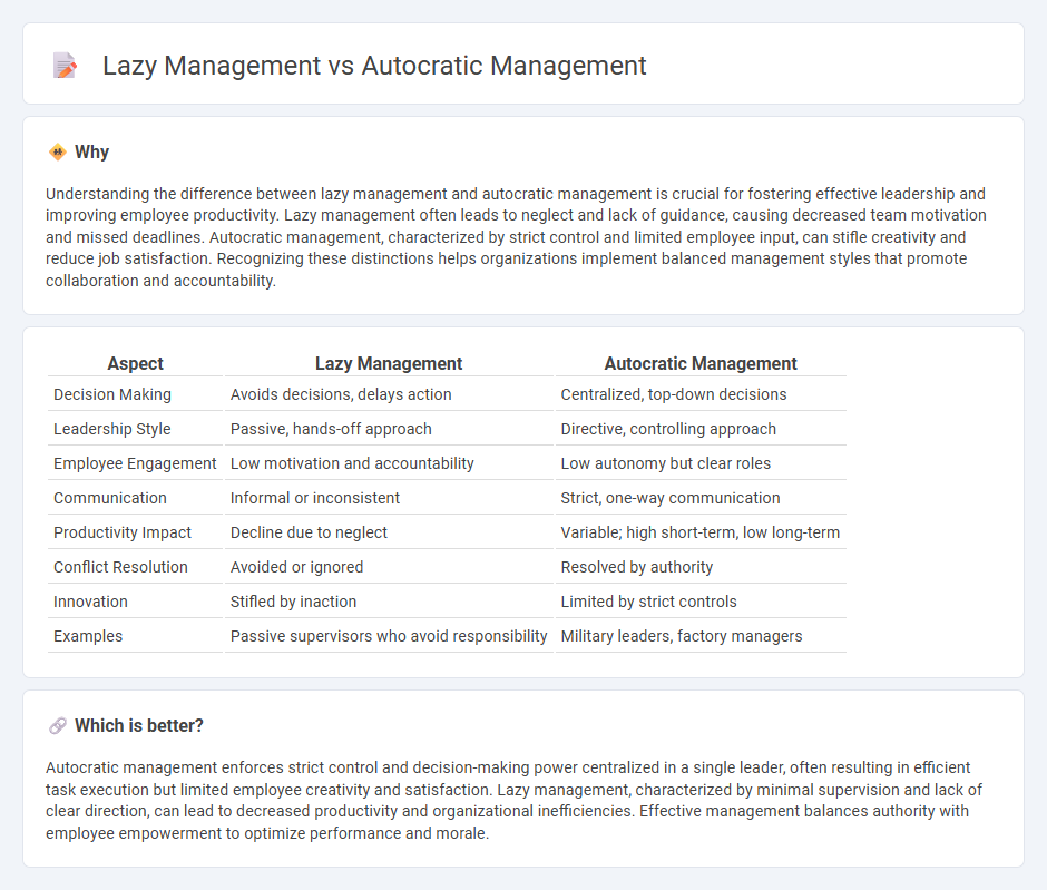 Lazy Management vs Autocratic Management in Management