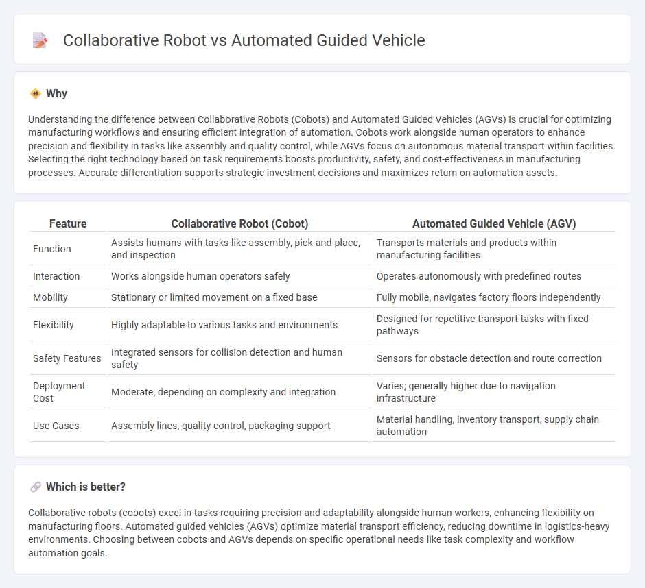 Collaborative Robot vs Automated Guided Vehicle in Manufacturing