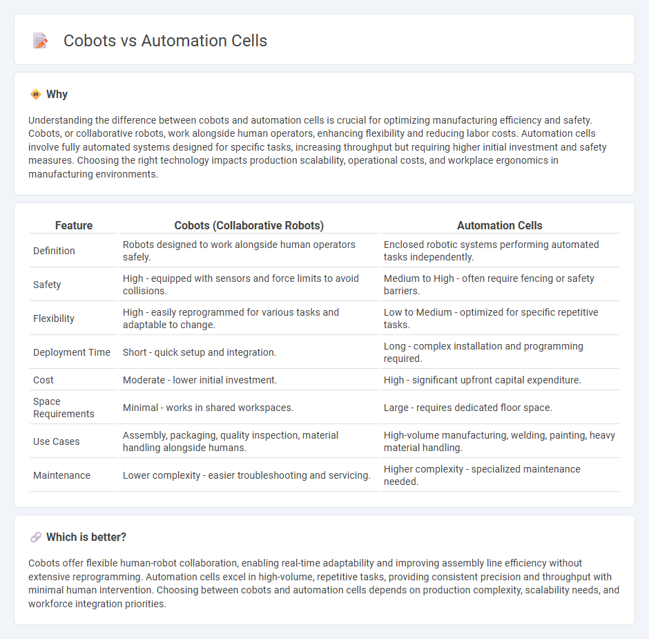Cobots vs Automation Cells in Manufacturing