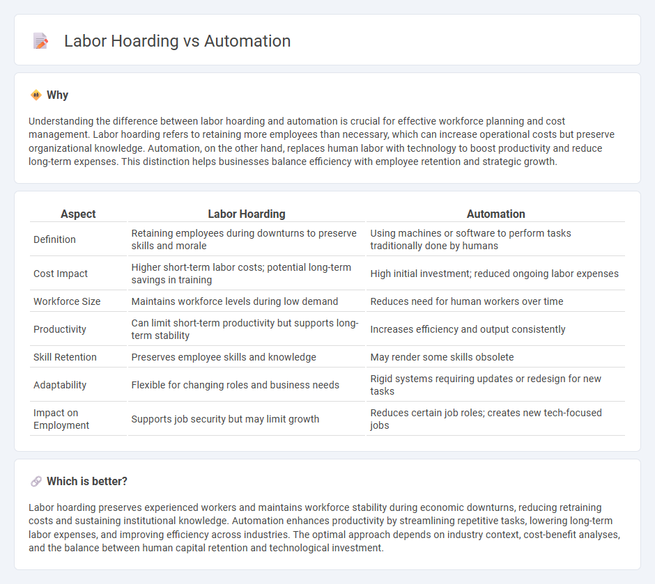 Labor Hoarding vs Automation in Employment
