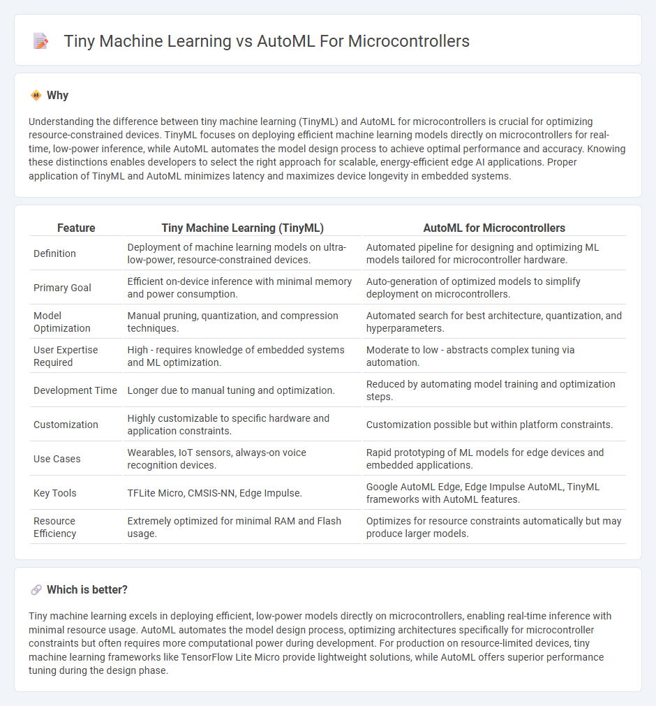 Tiny Machine Learning vs Automl For Microcontrollers in Technology