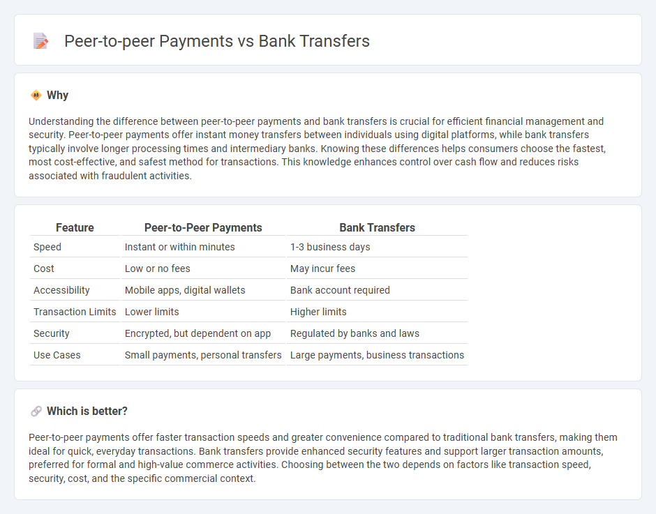 Peer-To-Peer Payments vs Bank Transfers in Commerce