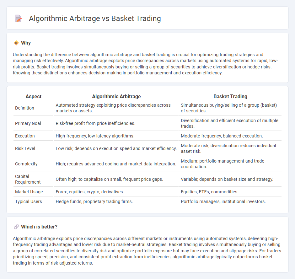 Algorithmic Arbitrage vs Basket Trading in Trading