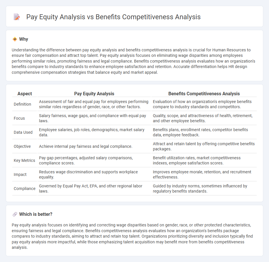 Pay Equity Analysis vs Benefits Competitiveness Analysis in Human Resources