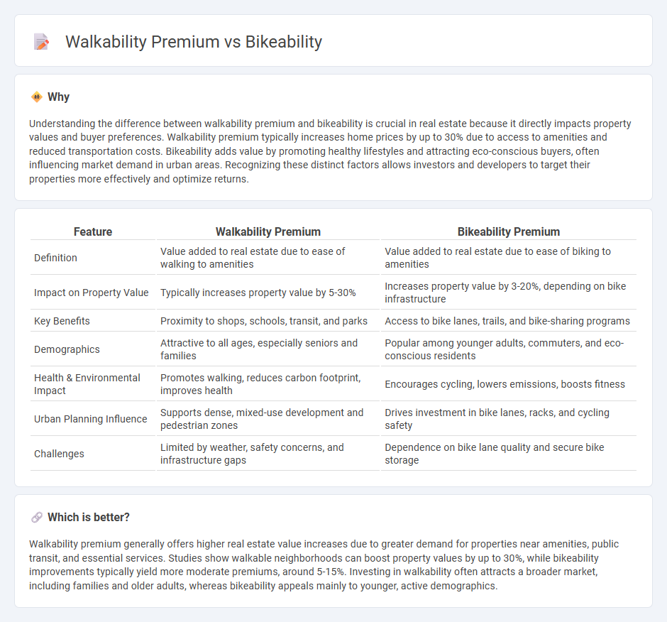 Walkability Premium vs Bikeability in Real Estate