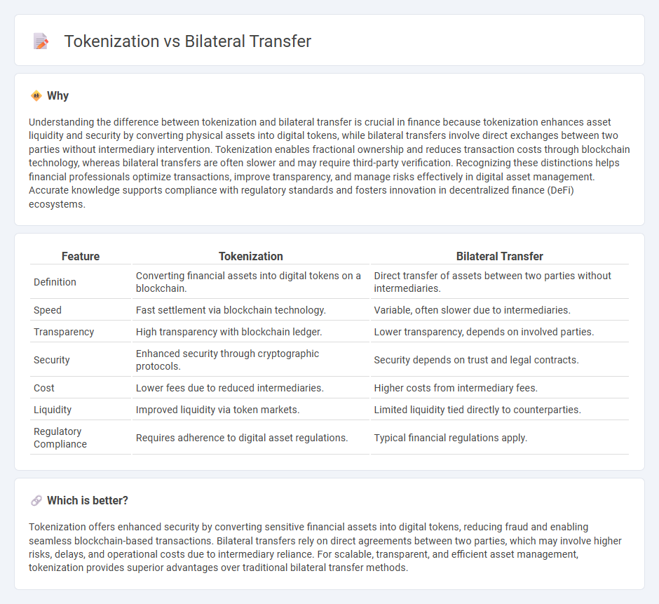 Tokenization vs Bilateral Transfer in Finance