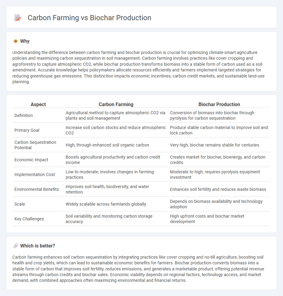 Carbon Farming vs Biochar Production in Economy