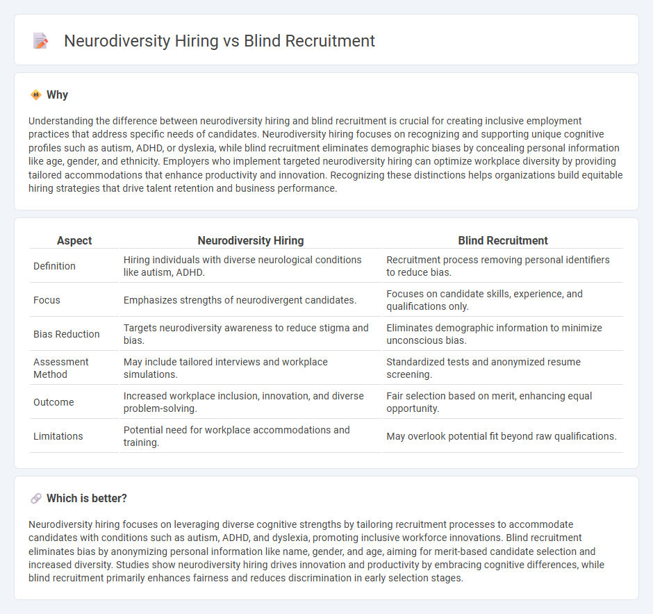 Neurodiversity Hiring vs Blind Recruitment in Employment