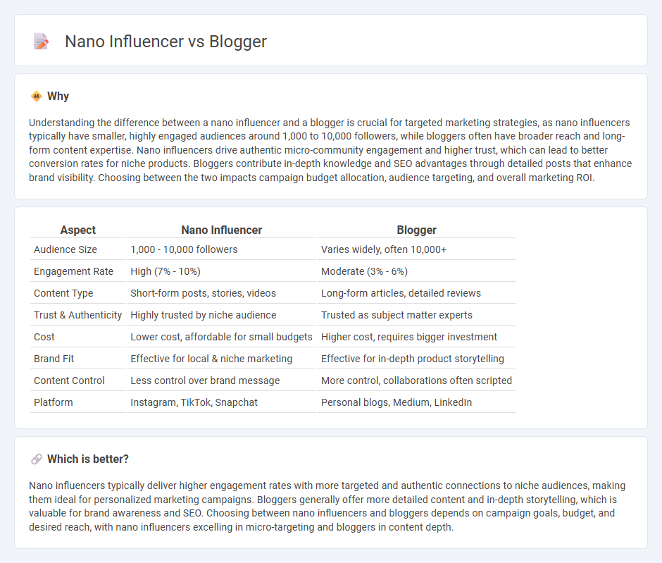 Nano Influencer vs Blogger in Marketing