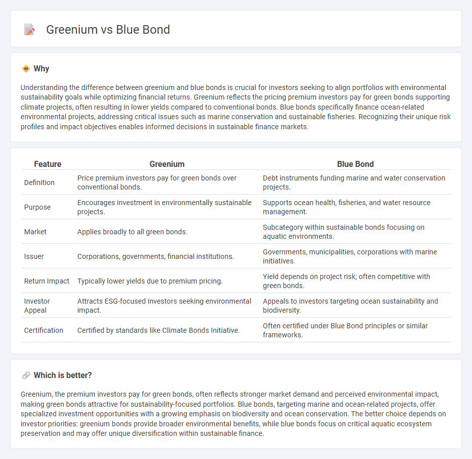 Greenium vs Blue Bond in Finance