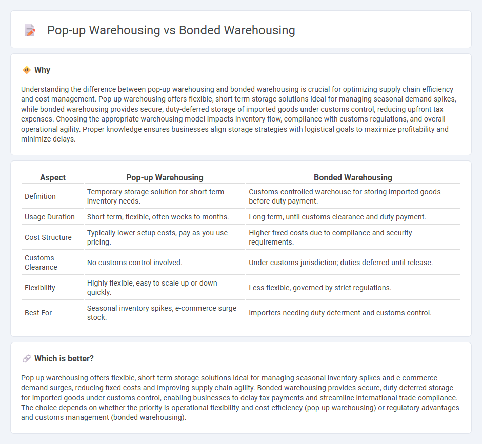 Pop-Up Warehousing vs Bonded Warehousing in Logistics