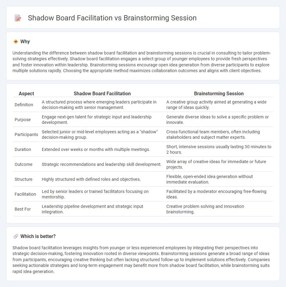 Shadow Board Facilitation vs Brainstorming Session in Consulting