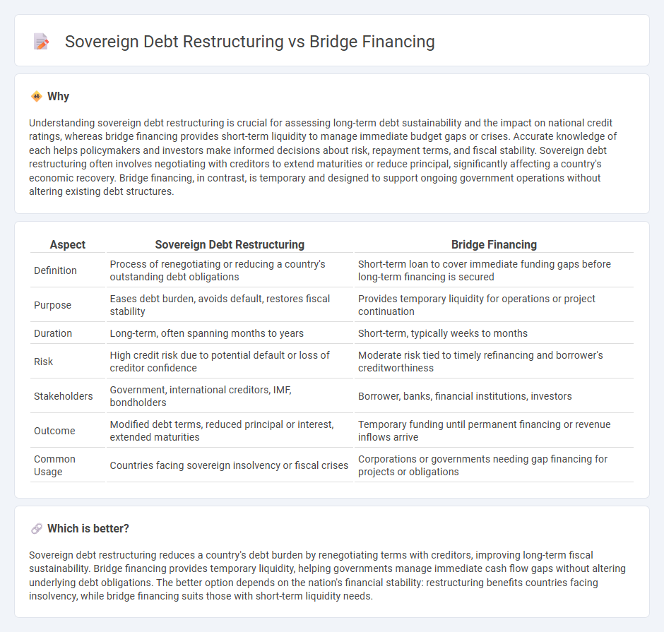 Sovereign Debt Restructuring vs Bridge Financing in Finance