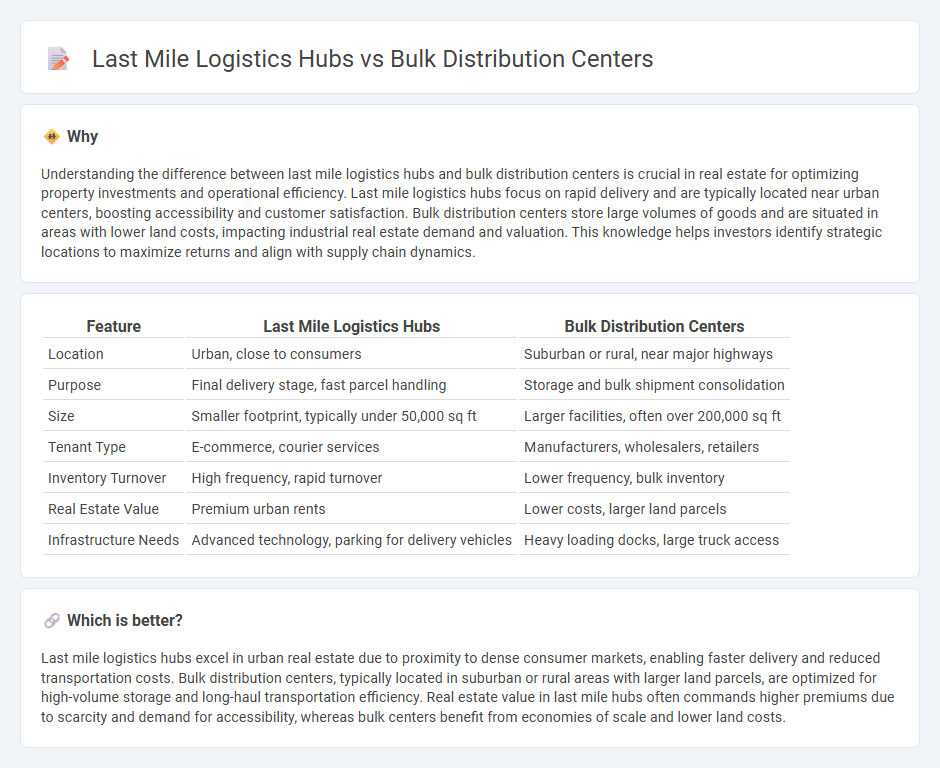 Last Mile Logistics Hubs vs Bulk Distribution Centers in Real Estate