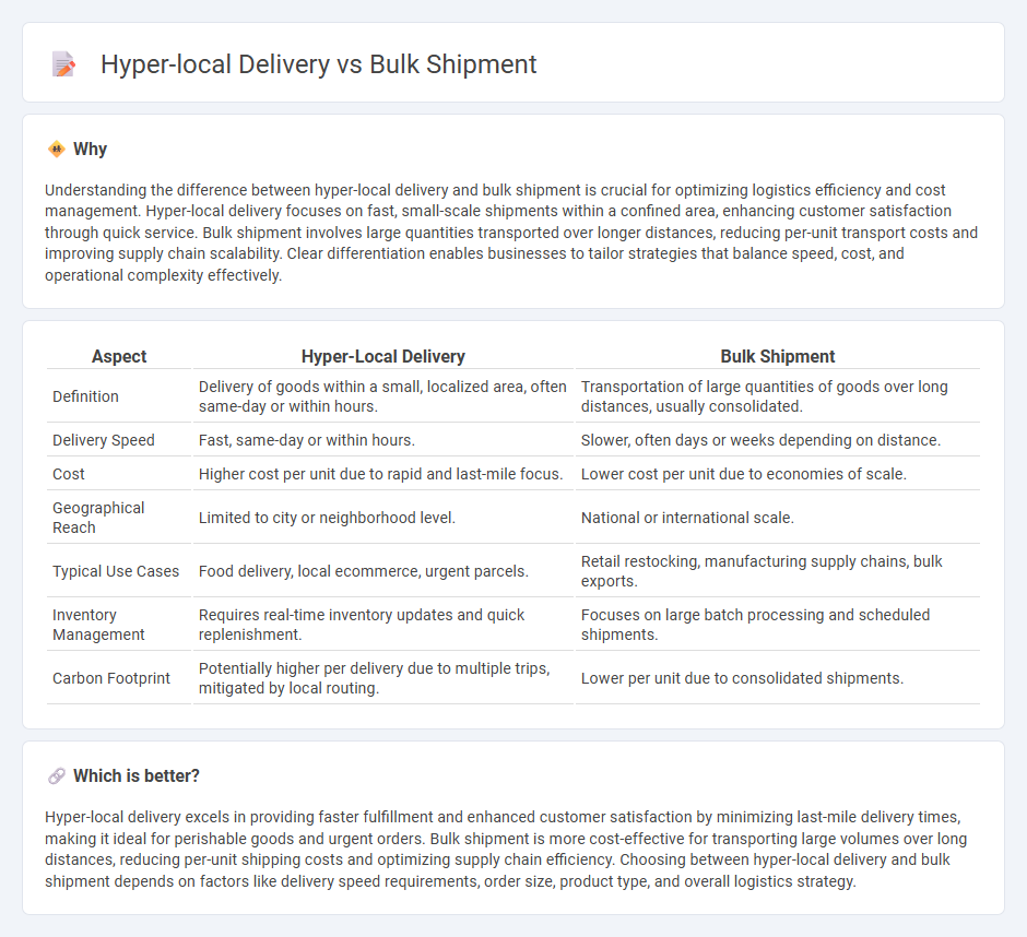 Hyper-Local Delivery vs Bulk Shipment in Logistics