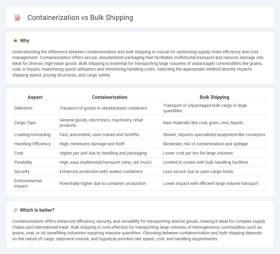 Containerization vs Bulk Shipping in Logistics