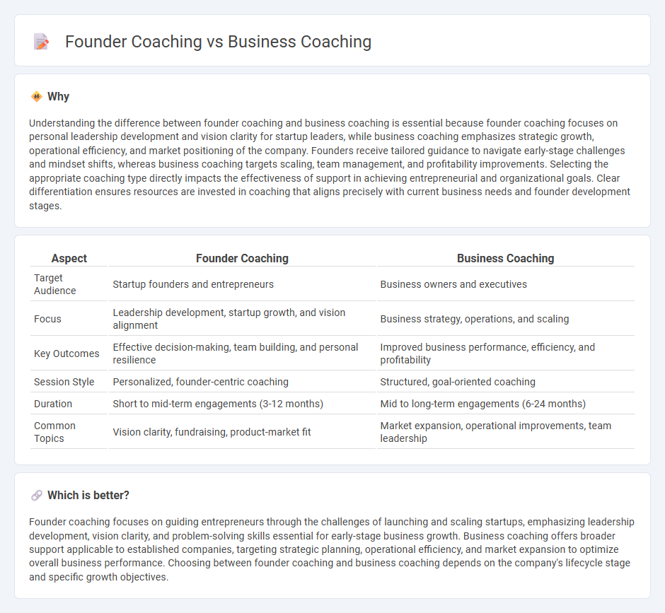 Founder Coaching vs Business Coaching in Consulting