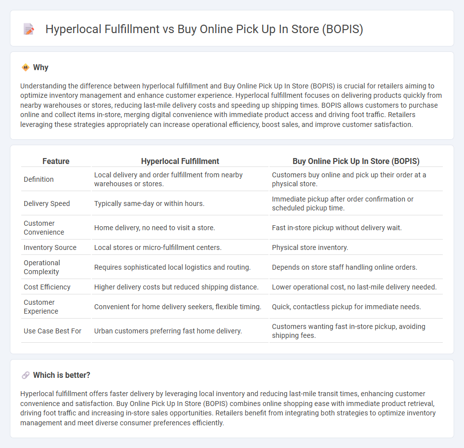 Hyperlocal Fulfillment vs Buy Online Pick Up In Store (Bopis) in Retail