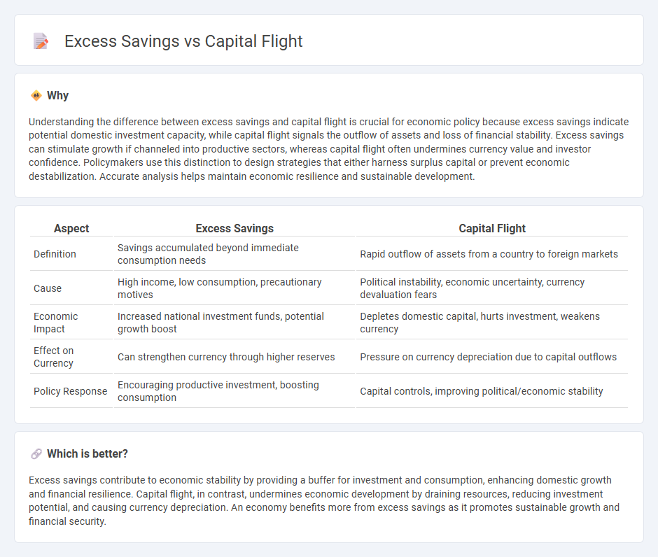 Excess Savings vs Capital Flight in Economy