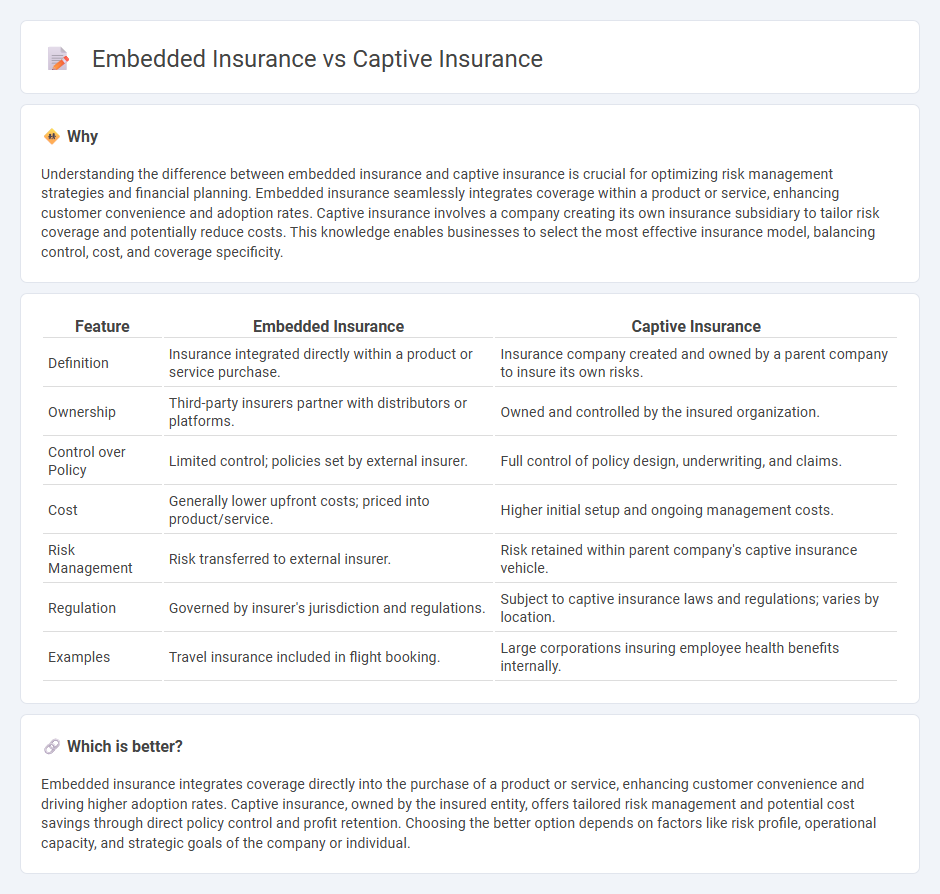 Embedded Insurance vs Captive Insurance in Insurance