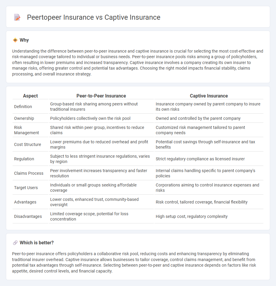 Peertopeer Insurance vs Captive Insurance in Insurance