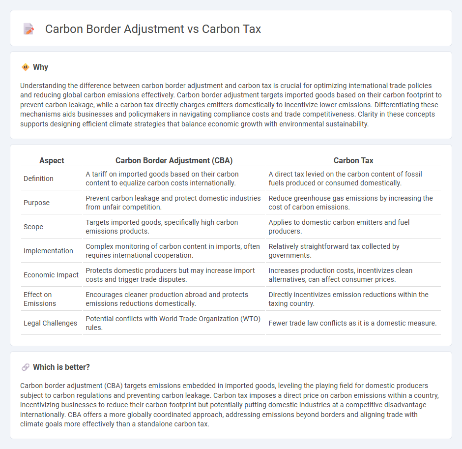 Carbon Border Adjustment vs Carbon Tax in Economy