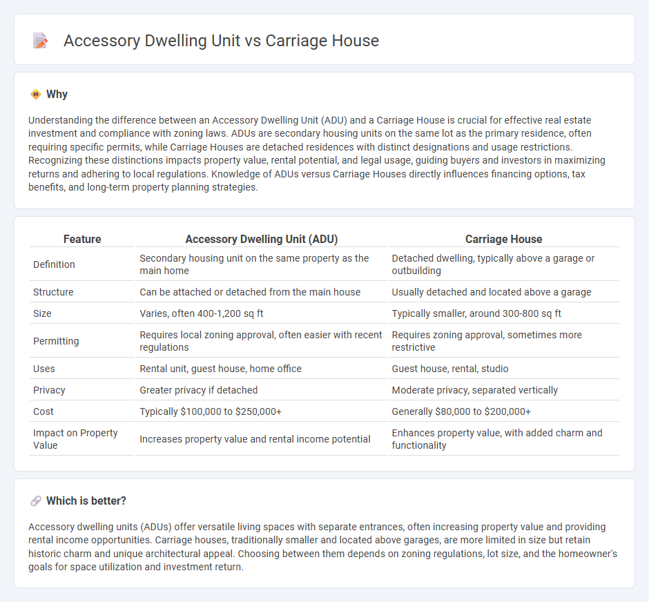 Accessory Dwelling Unit vs Carriage House in Real Estate