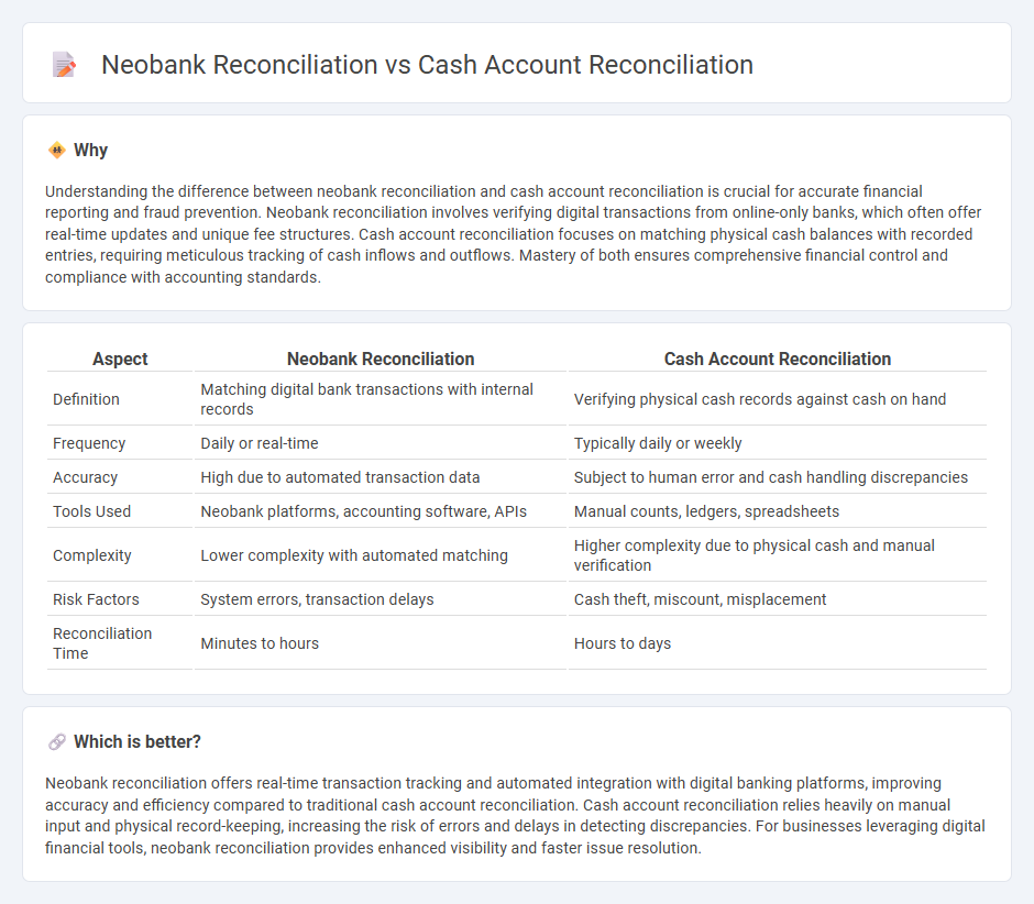 Neobank Reconciliation vs Cash Account Reconciliation in Accounting