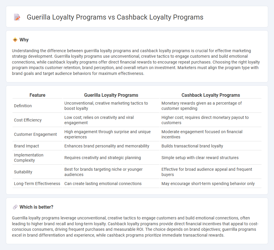 Guerilla Loyalty Programs vs Cashback Loyalty Programs in Marketing