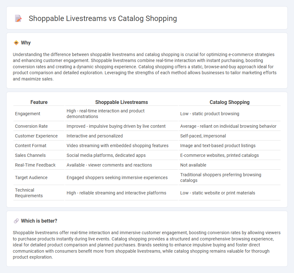 Shoppable Livestreams vs Catalog Shopping in Commerce