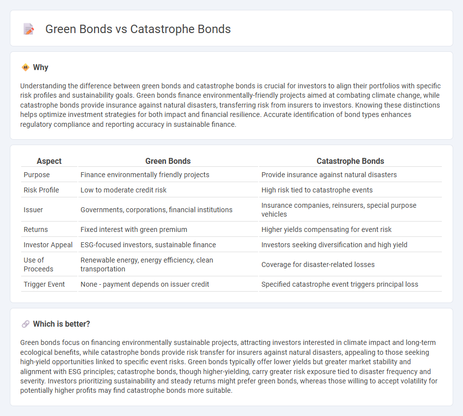 Green Bonds vs Catastrophe Bonds in Finance