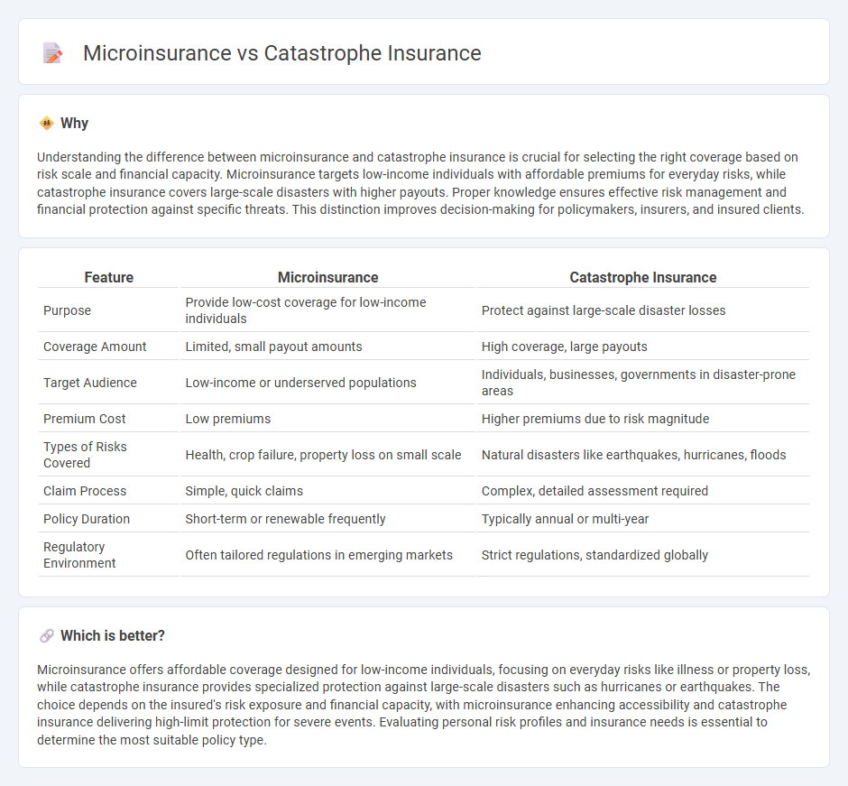 Microinsurance vs Catastrophe Insurance in Insurance