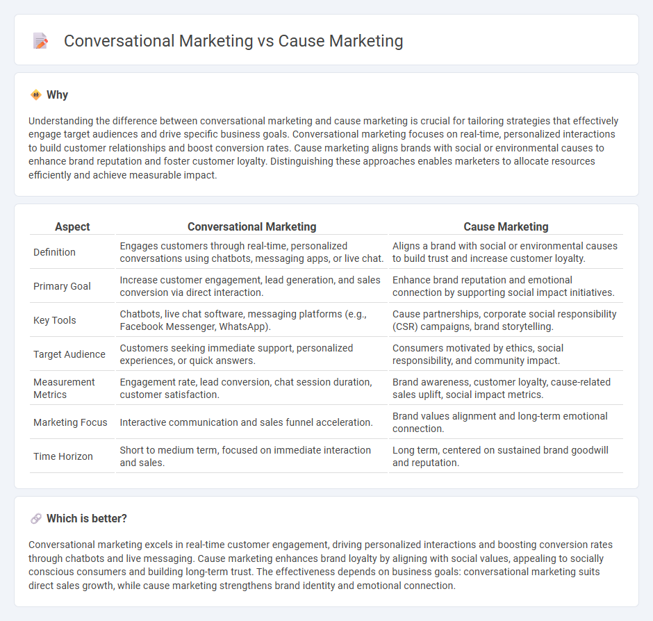 Conversational Marketing vs Cause Marketing in Marketing