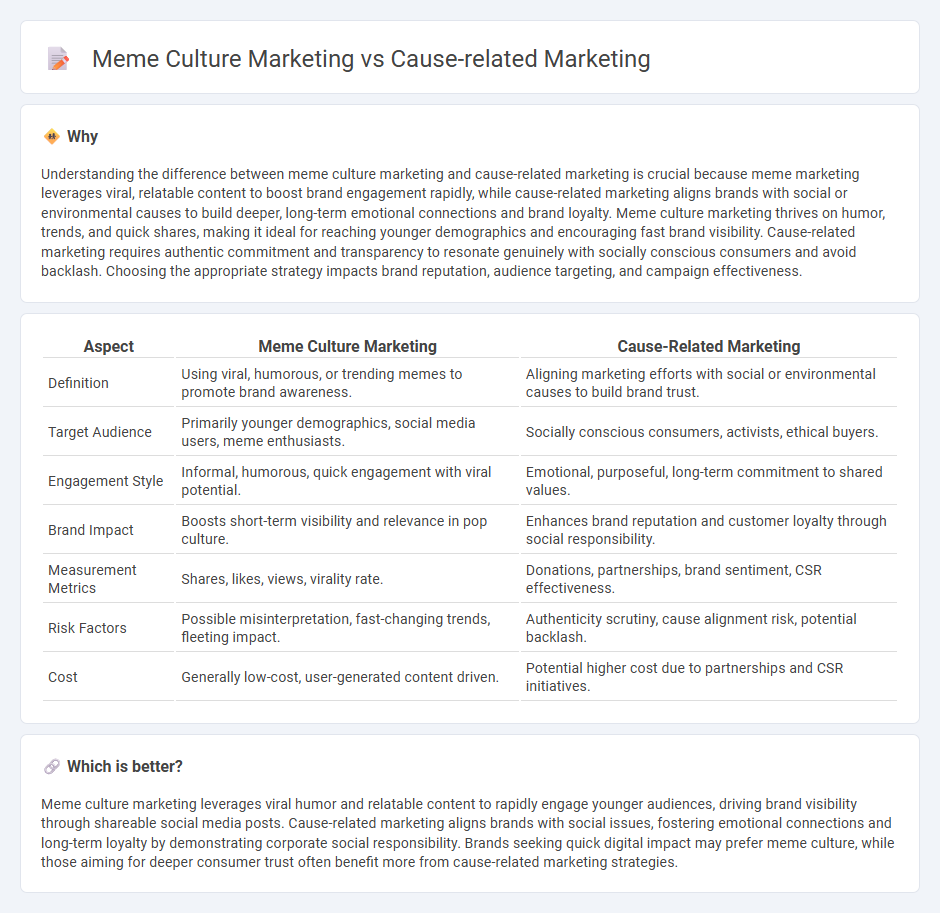 Meme Culture Marketing vs Cause-Related Marketing in Marketing