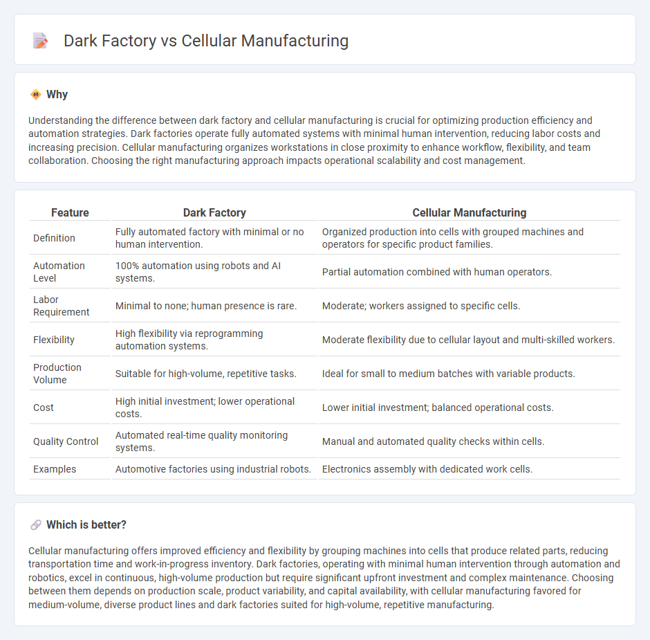 Dark Factory vs Cellular Manufacturing in Manufacturing
