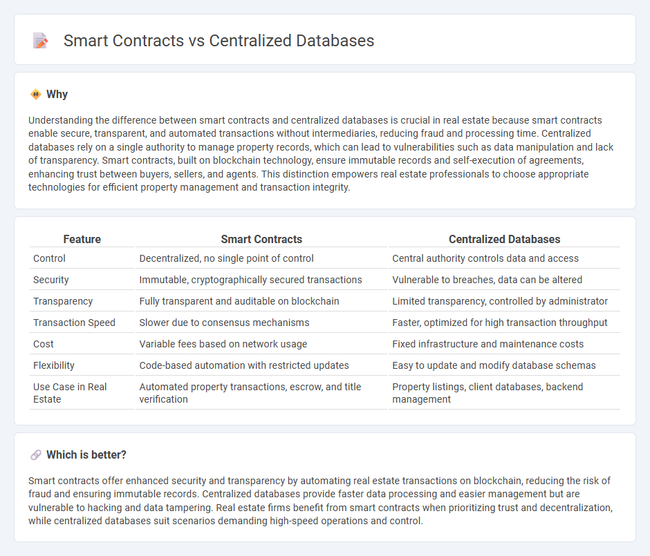 Smart Contracts vs Centralized Databases in Real Estate