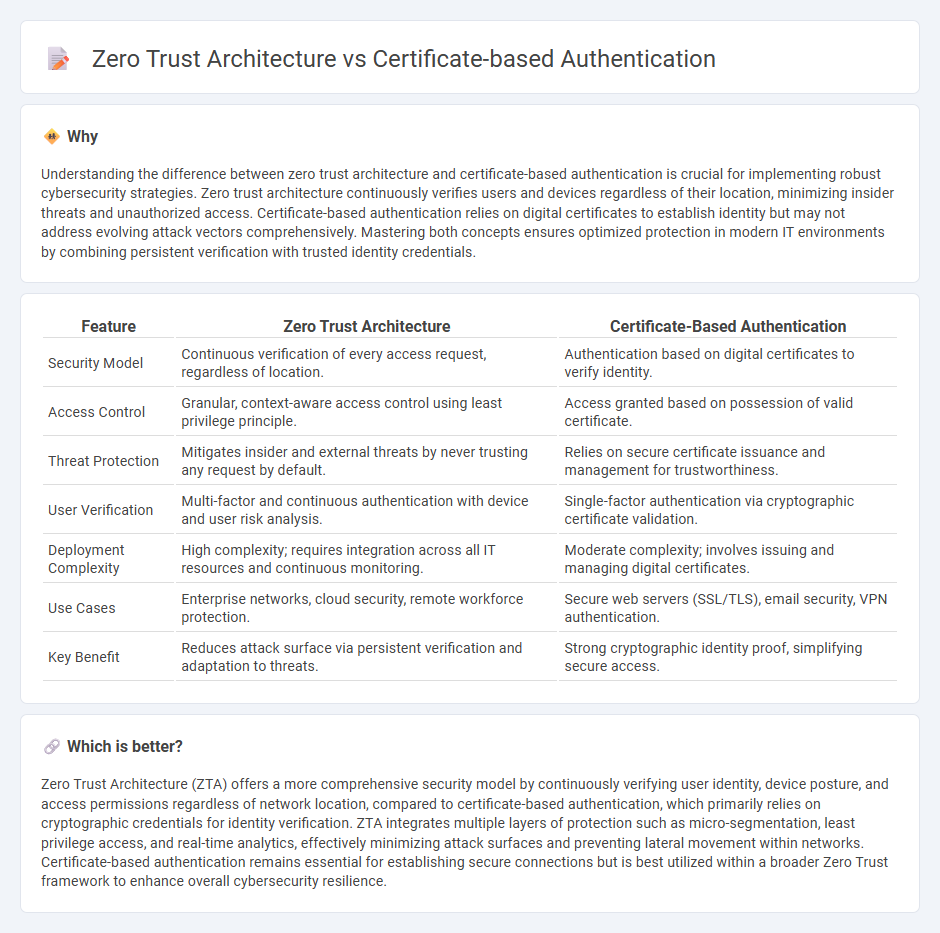 Zero Trust Architecture vs Certificate-Based Authentication in Technology