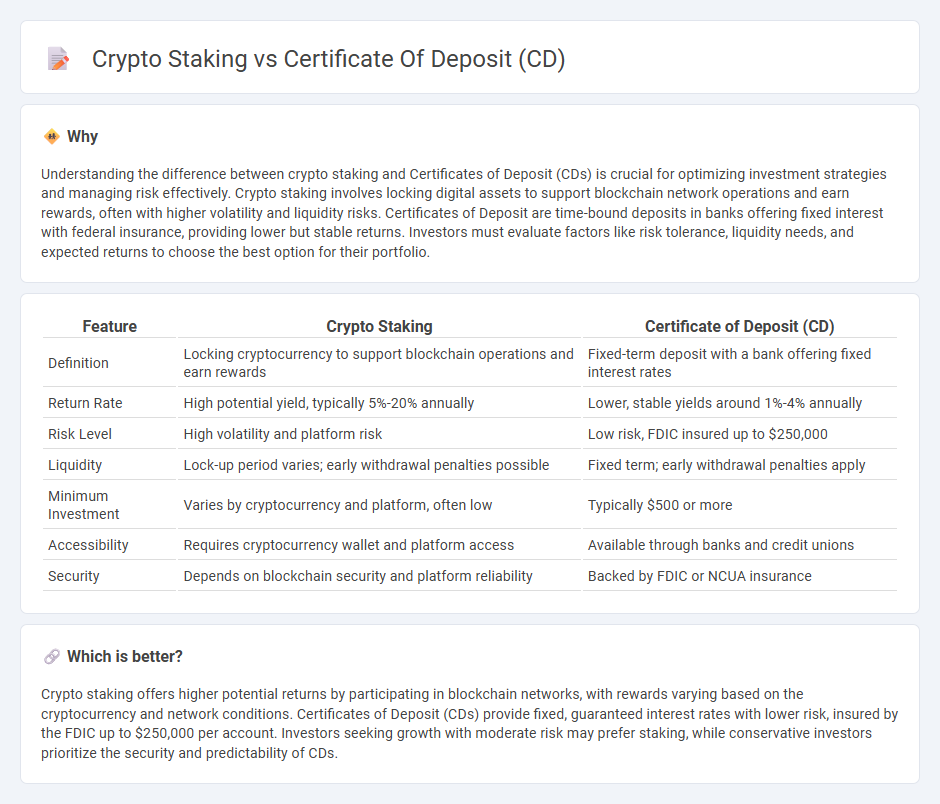 Crypto Staking vs Certificate Of Deposit (Cd) in Investment