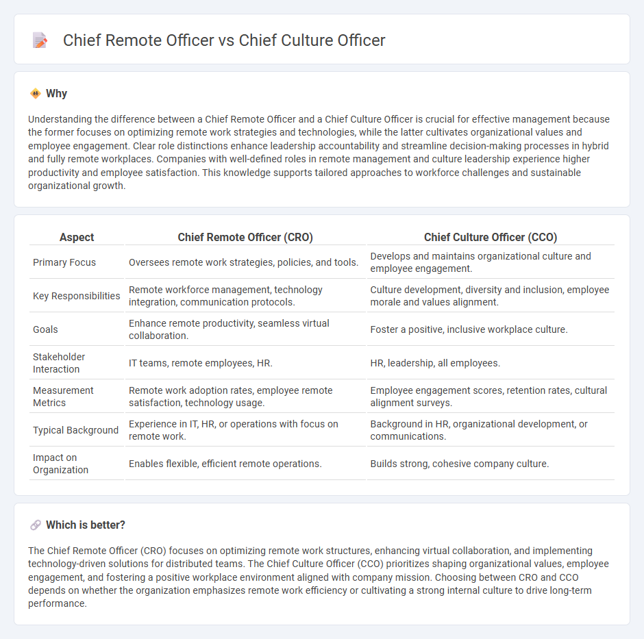 Chief Remote Officer vs Chief Culture Officer in Management