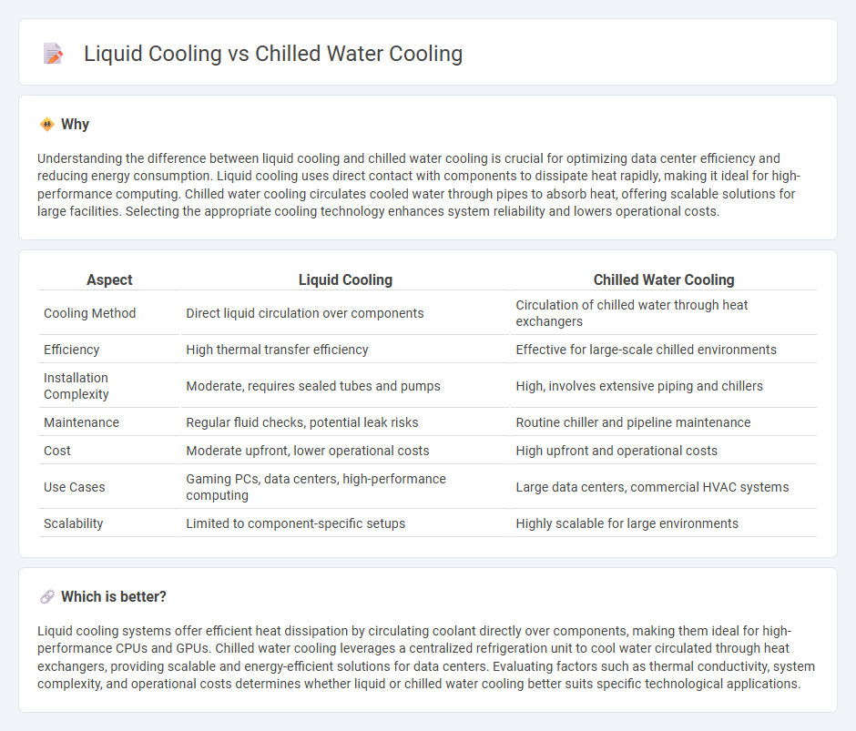 Liquid Cooling vs Chilled Water Cooling in Technology