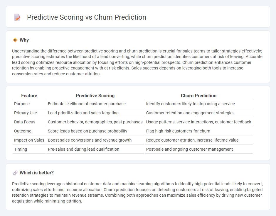 Predictive Scoring vs Churn Prediction in Sales