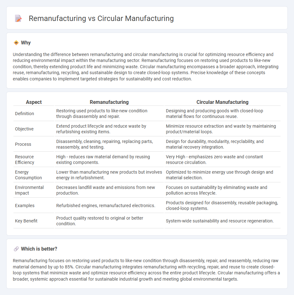 Remanufacturing vs Circular Manufacturing in Manufacturing
