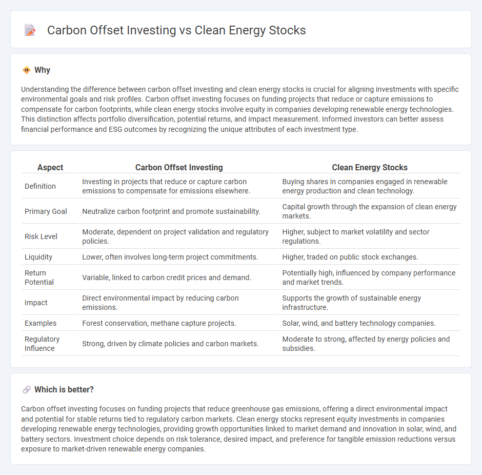 Carbon Offset Investing vs Clean Energy Stocks in Investment